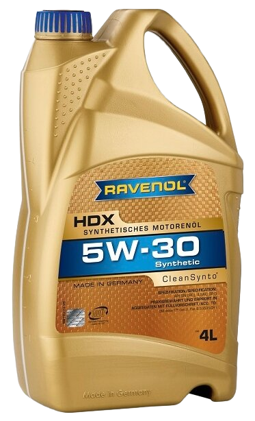 Моторное масло Ravenol HDX SAE 5W-30, 4л (RAVENOL: 1111125-004-01-999)